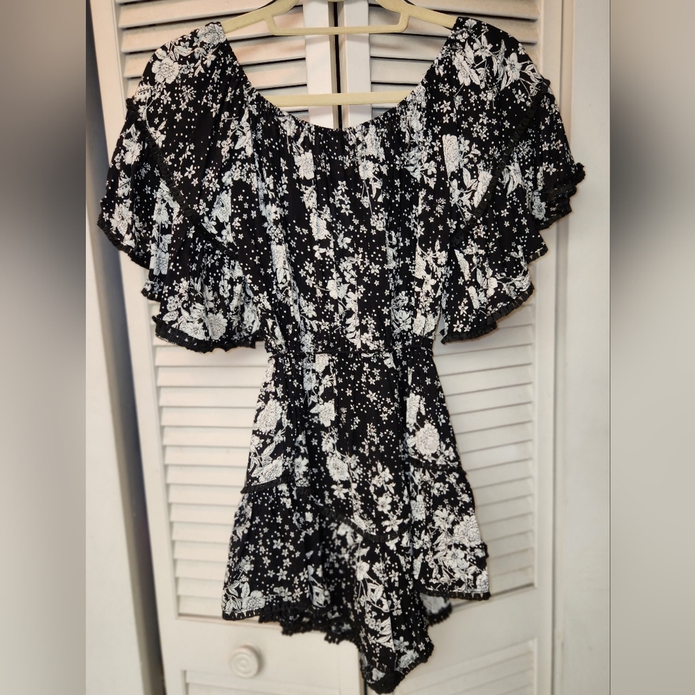 Skylar + Madison Off The Shoulder  Romper - Picture 2 of 9